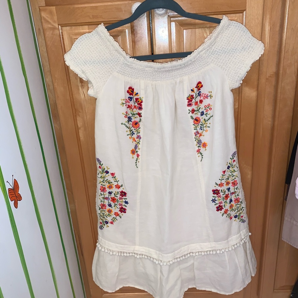 Off the shoulder beautiful embroidered dress